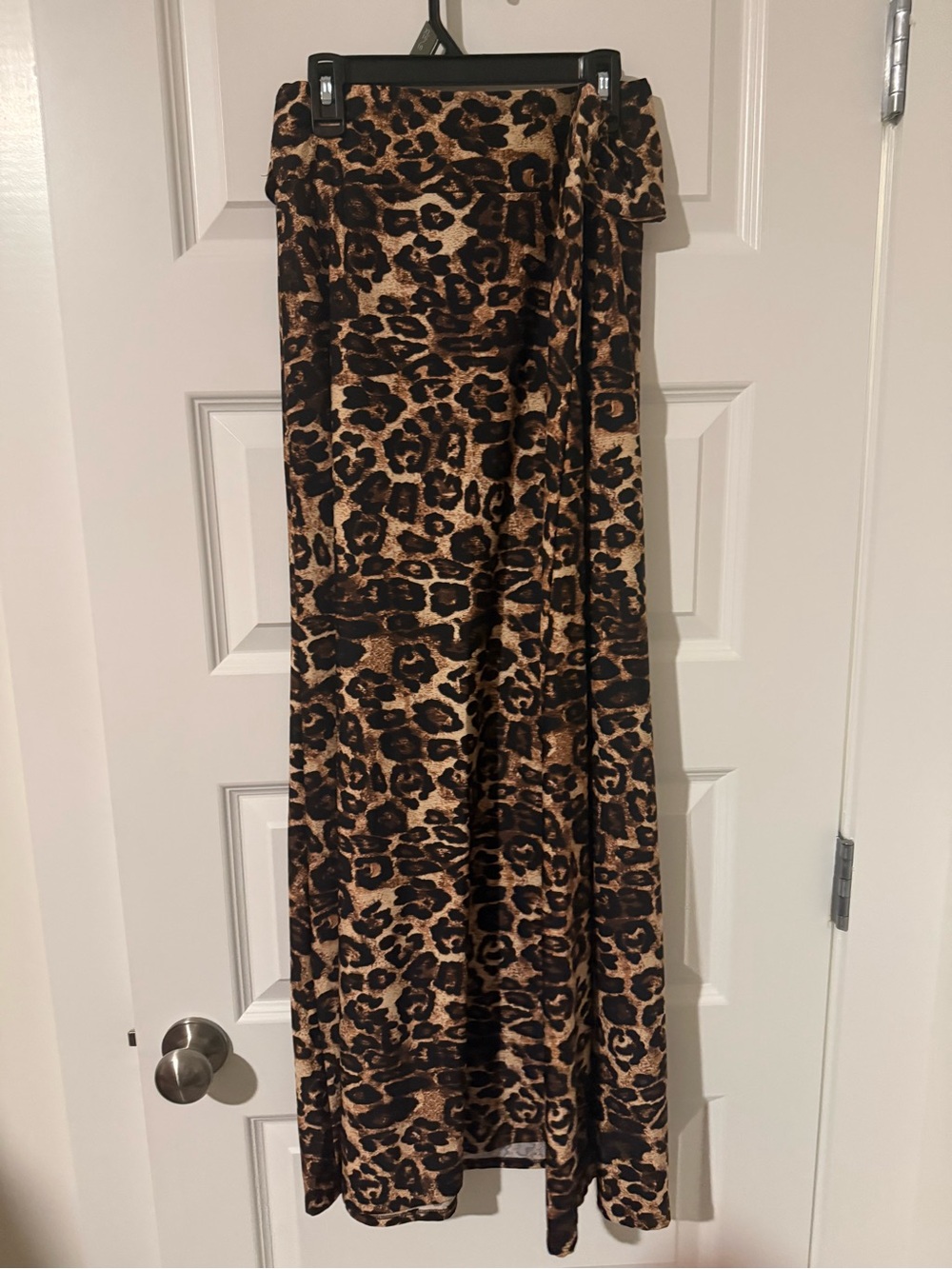 Louis Vuitton Leopard-Print Maxi Skirt in Brown and Black